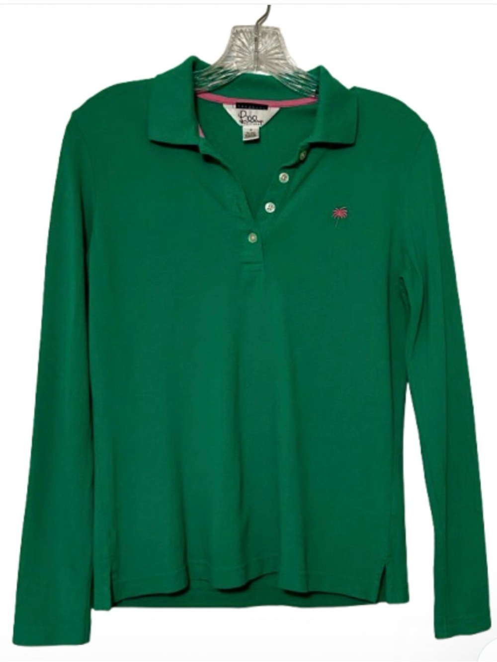 Lilly Pulitzer Shrunken Long Sleeve Polo S